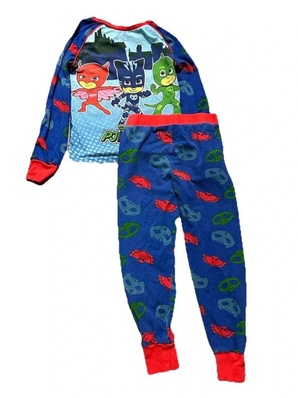 Toddler Boy Pajamas PJ Masks Dinosaurs Plaid Size 4T